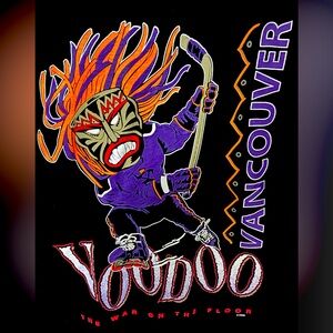 NWT RARE Vintage Vancouver Voodoo Pro Rollerblade League Graphic T-Shirt